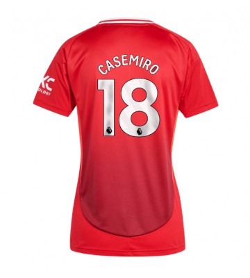 Manchester United Casemiro #18 Primera Equipación Mujer 2024-25 Manga Corta